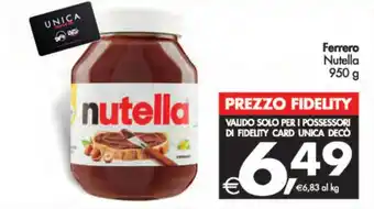 Deco Maxistore Ferrero Nutella 950 g offerta