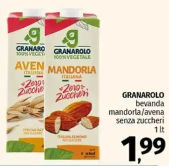 GRANAROLO bevanda mandorla/avena senza zuccheri 1 lt