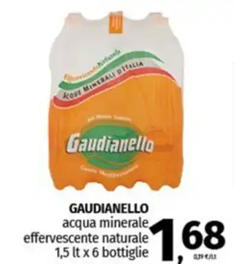 GAUDIANELLO acqua minerale effervescente naturale 1,5 lt x 6 bottiglie