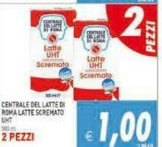 Gros Latte parzialmente scremato offerta