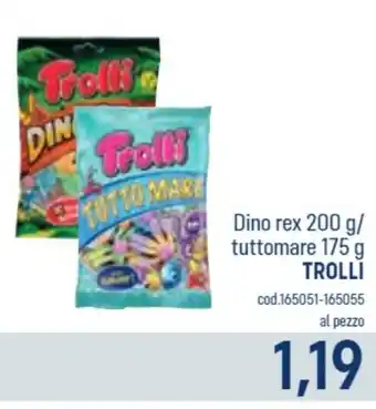 Talento Professional Store Dino rex 200 g/ tuttomare 175 g TROLLI offerta