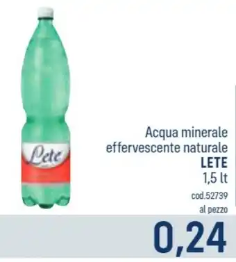 Acqua minerale effervescente naturale LETE 1,5 lt