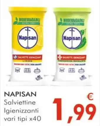 NAPISAN Salviettine Igienizzanti vari tipi x40