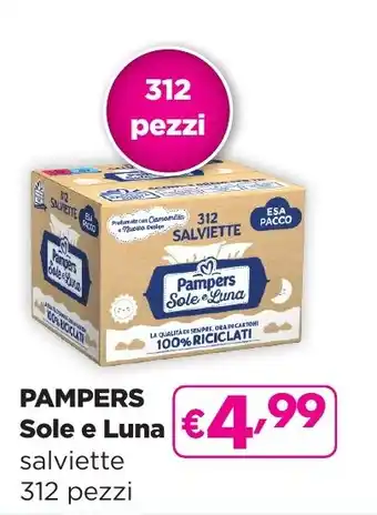 La Saponeria PAMPERS Sole e Luna salviette 312 pezzi offerta