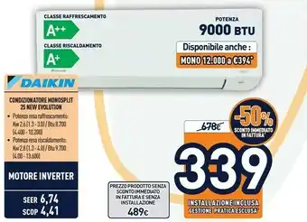 Unieuro Daikin Condizionatori offerta