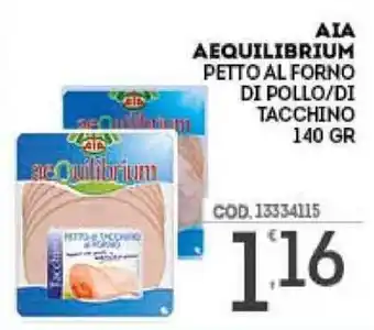 Aia aeQuilibrium Petto Al Forno di Pollo/di Tacchino 140gr