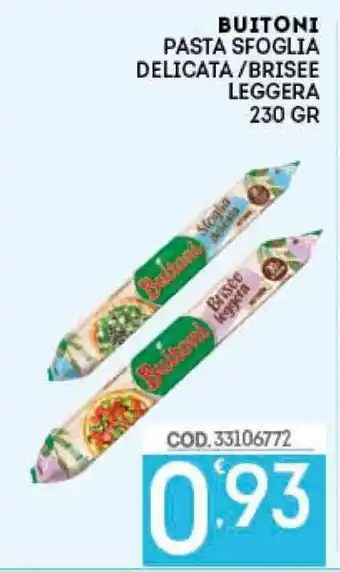 Eurocash Buitoni Pasta Sfoglia Delicata/Brisee Leggera 230gr offerta