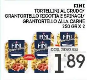 Eurocash Fini Tortellini Al Crudo/Grantortello Ricotta E Spinaci/Grantortello Alla Carne 250gr x 2 offerta
