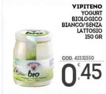 Eurocash Vipiteno Yogurt Biologico Bianco/Senza Lattosio 150gr offerta