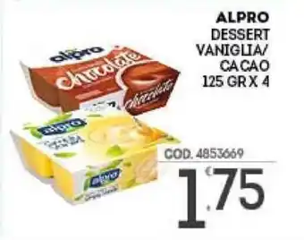 Eurocash Alpro Dessert Vaniglia/Cacao 125gr x 4 offerta