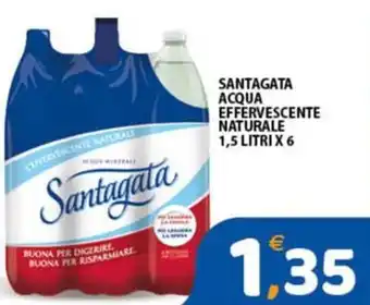 SANTAGATA ACQUA EFFERVESCENTE NATURALE 1,5 LITRI X 6