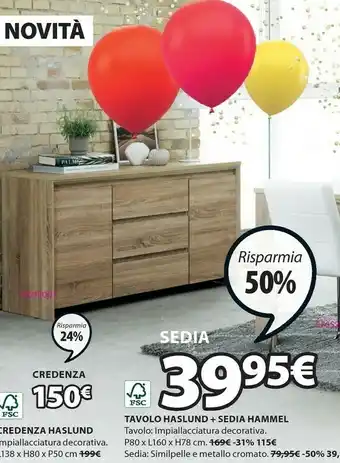 Novità Tavolo Haslund + Sedia Hammel
