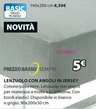JYSK Lenzuolo Con Angoli In Jersey offerta