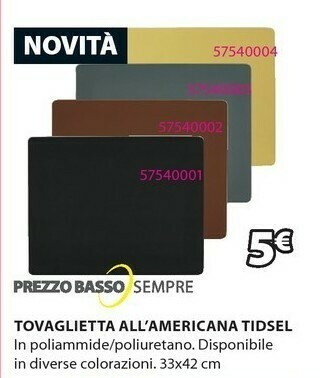 JYSK Tovaglietta All'americana Tidsel offerta