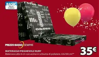 JYSK Ruby Materasso Pieghevole 63x190 Cm offerta