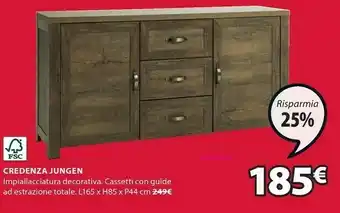JYSK Credenza Jungen Impiallacciatura Decorativa offerta