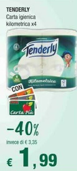 Crai Tenderly Carta Igienica Kilometrica offerta