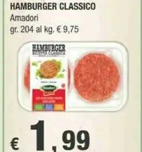 Crai Amadori Hamburger Classico offerta