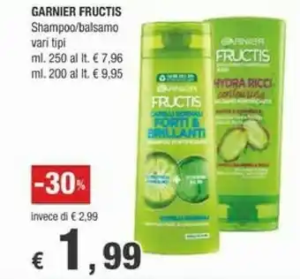 Crai Garnier Fructis Shampoo Hydra Ricci offerta
