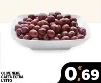 Premium Supermercati OLIVE NERE GAETA EXTRA L'ETTO offerta