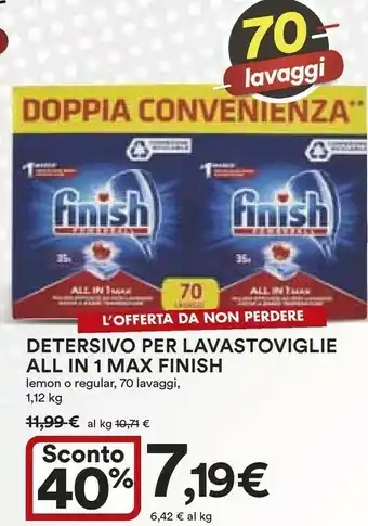 Ipercoop Finish Detersivo lavastoviglie offerta