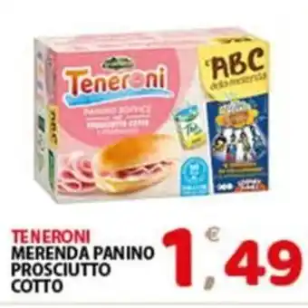 Premium Supermercati TENERONI MERENDA PANINO PROSCIUTTO COTTO offerta