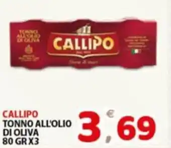 Premium Supermercati CALLIPO TONNO ALL'OLIO DI OLIVA 80 GR X3 offerta