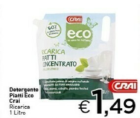 Crai Detersivo piatti offerta