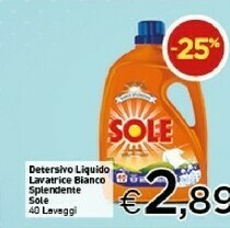 Crai Sole Detersivo lavatrice offerta