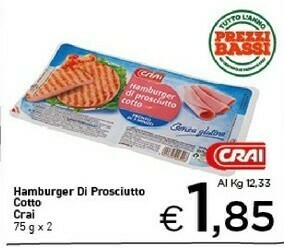 Crai Hamburger offerta