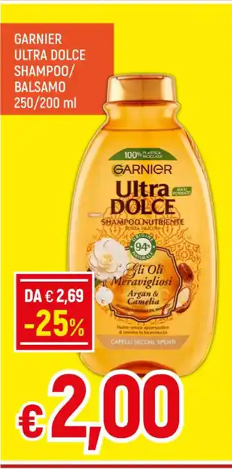Galassia GARNIER ULTRA DOLCE SHAMPOO/ BALSAMO 250/200 ml offerta