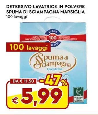 Galassia DETERSIVO LAVATRICE IN POLVERE SPUMA DI SCIAMPAGNA MARSIGLIA 100 lavaggi offerta
