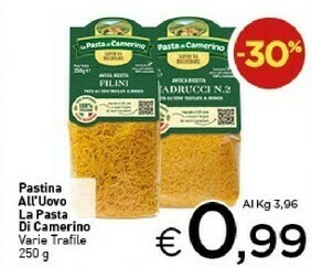 Crai La pasta di camerino Pasta all'uovo offerta