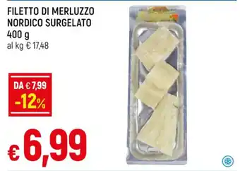 Galassia FILETTO DI MERLUZZO NORDICO SURGELATO 400 g offerta
