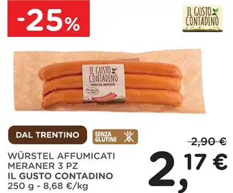 Poli WÜRSTEL AFFUMICATI MERANER 3 PZ IL GUSTO CONTADINO 250 g offerta