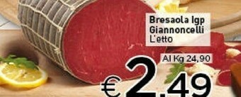 Crai Bresaola offerta
