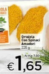 Crai Amadori Ortaiola Con Spinaci offerta