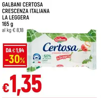 GALBANI CERTOSA CRESCENZA ITALIANA LA LEGGERA 165 g