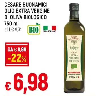Galassia CESARE BUONAMICI OLIO EXTRA VERGINE DI OLIVA BIOLOGICO 750 ml offerta