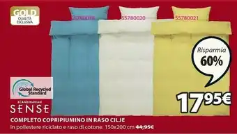 JYSK Jysk Completo Copripiumino In Raso Cilje offerta