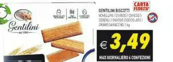 Pim Supermercati Gentilini Biscotti offerta