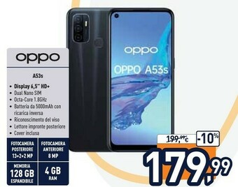 Oppo A53s 16,5 Cm (6.5") Doppia SIM ColorOS 7.2 4G USB Tipo-C 4 GB 128 GB 5000 MAh Nero