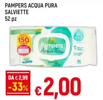 Galassia PAMPERS ACQUA PURA SALVIETTE 52 pz offerta