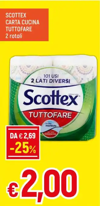 Galassia SCOTTEX CARTA CUCINA TUTTOFARE 2 rotoli offerta