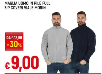 MAGLIA UOMO IN PILE FULL ZIP COVERI VIALE MORIN