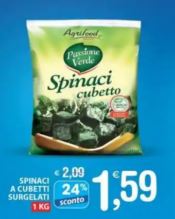 Qui Discount SPINACI A CUBETTI SURGELATI 1 KG offerta