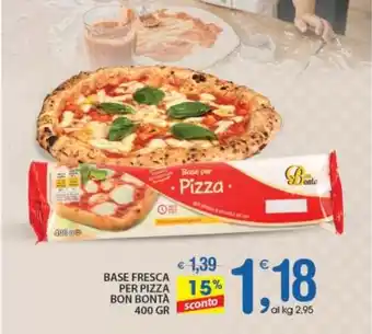 Qui Discount BASE FRESCA PER PIZZA BON BONTA 400 GR offerta