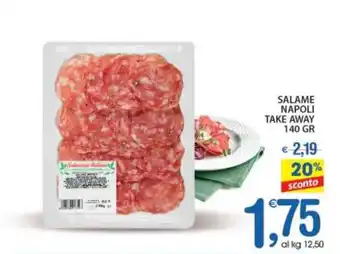 Qui Discount SALAME NAPOLI TAKE AWAY 140 GR offerta