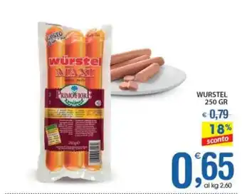 Qui Discount WURSTEL 250 GR offerta