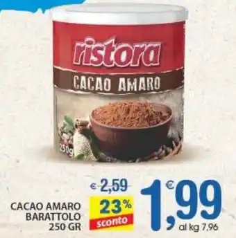 Qui Discount CACAO AMARO BARATTOLO 250 GR offerta